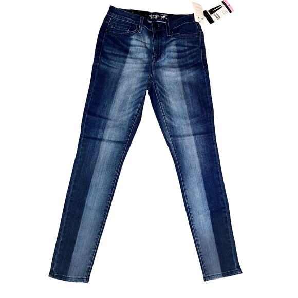 NWT Womens SEVEN 7 Secret Dark Mid Rise Skinny Fashion Novelty Denim Jeans 6 $79 - Picture 1 of 11